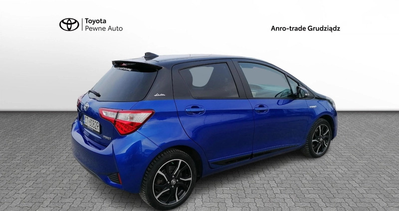 Toyota Yaris cena 67900 przebieg: 82231, rok produkcji 2017 z Grudziądz małe 232